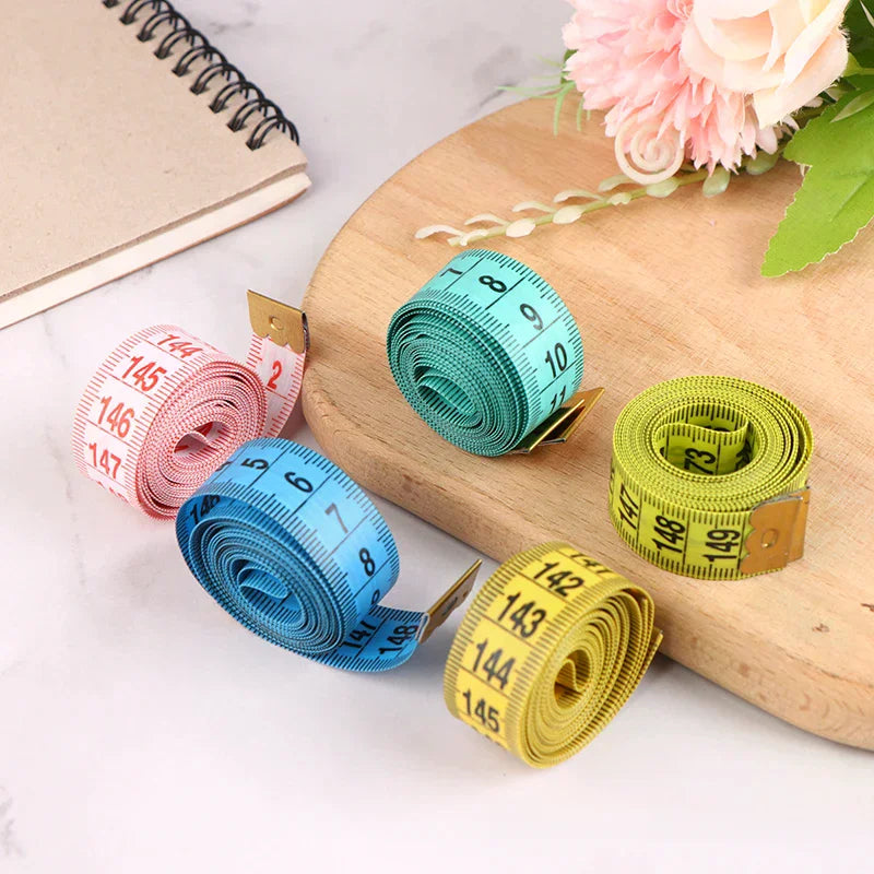 Sewing Measuring Tape Soft Random Color 150cm/60" Body Measuring Ruler Sewing Tailor Tape Measure Centimeter Meter Oasis Select