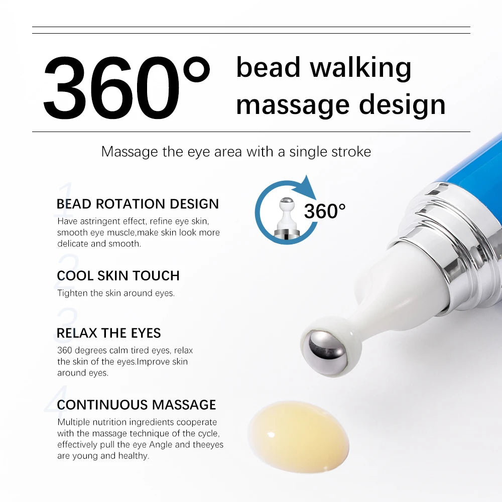 Anti-Wrinkle Eye Serum 5% Caffeine Eye Cream Eye Roller Ball Cream For Dark Circles Fades Fine Lines Remove Eye Bags 15ml Oasis Select