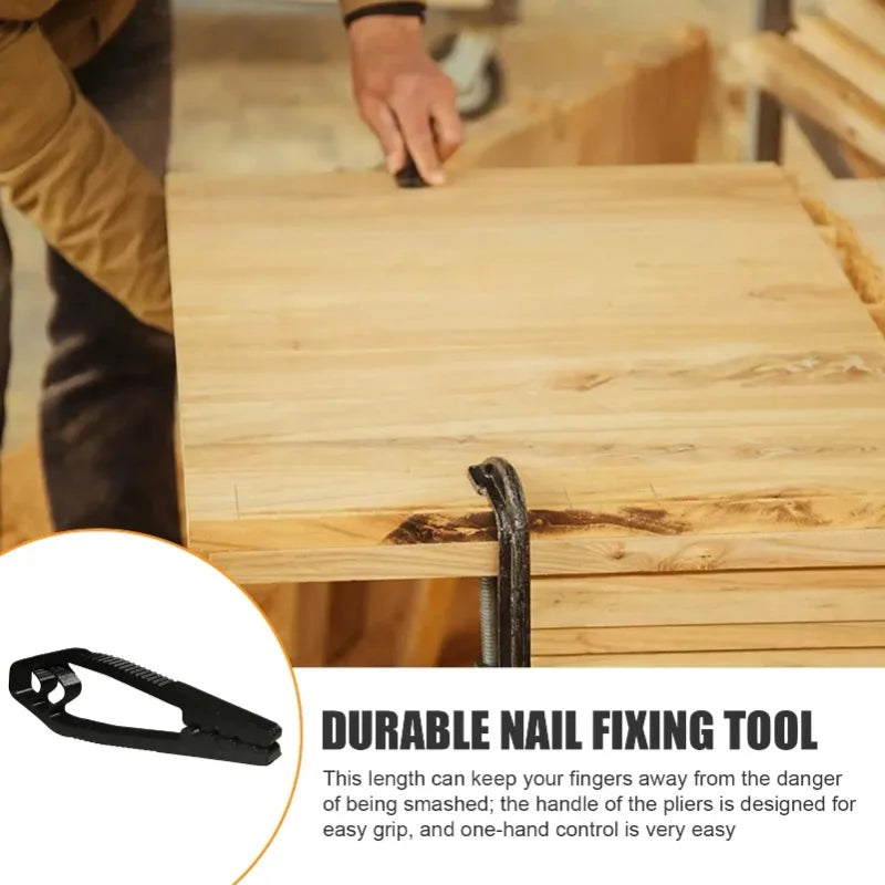 Portable Nail Fixer Tool Woodworking Nail Fixer Plastic Sliding Joint Pliers Protect Fingers for Maintenance and Woodworking Oasis Select