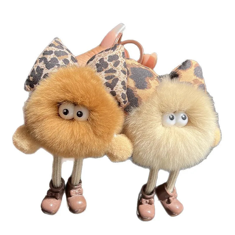 Cute Little Coal Ball Bag Pendant Backpack Exquisite Doll Hanging Decoration Cartoon Doll Car Keychain Oasis Select