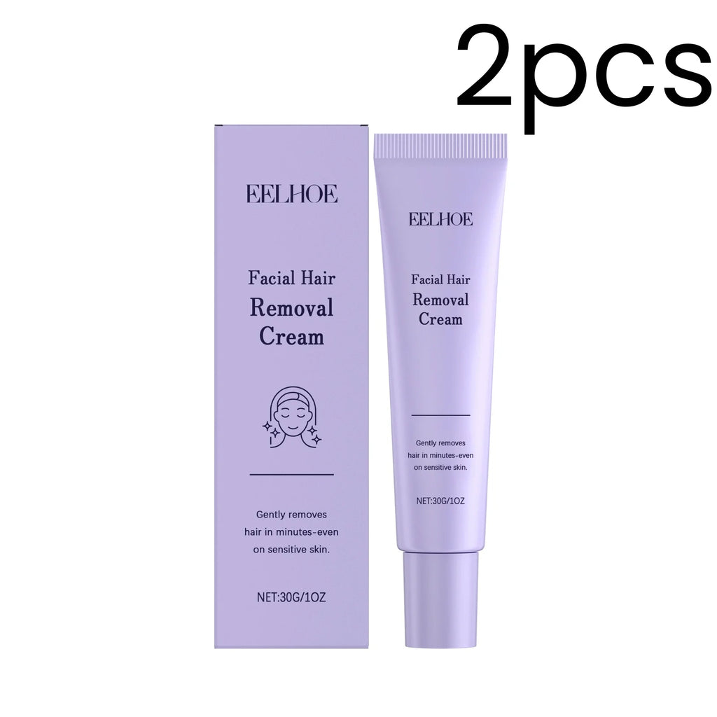 EELHOE Facial Hair Removal Cream – Painless & Gentle Facial Depilatory Cream Oasis Select 2pcs