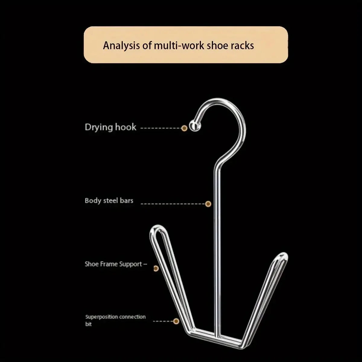Stainless Steel Shoe Hanger Rack – Double Hook Drying Design Shoe Hanger Rack Oasis Select