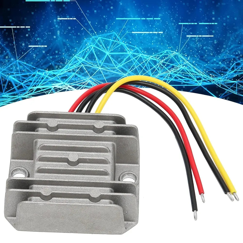 DC Voltage Reducer 36V/48V Step Down to 12V 10A 120W Converter High-Efficiency Synchronous Buck Regulator with IP67 Waterproof Oasis Select