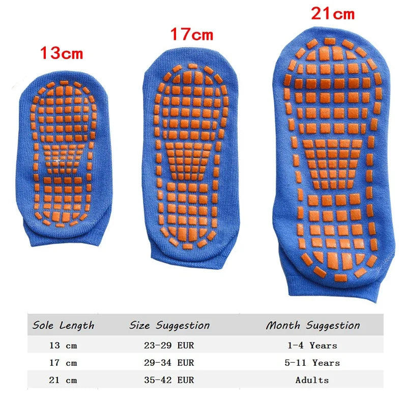 10 Pairs Kids Adults Anti-Slip Socks Parent-Child Trampoline Sock Cotton Children Socks Sports Boys Girls Outside Baby Socks Oasis Select
