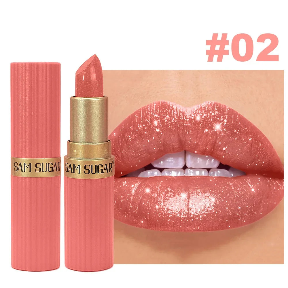 LUXURYTO Pearlescent Glitter Velvet Lipstick – Metallic Shimmer