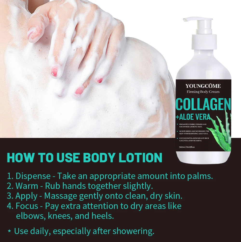 Collagen Body Lotion – Aloe Vera & Vitamin E | 300ml