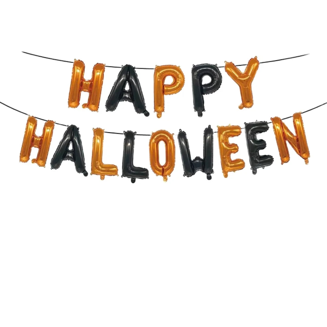 Halloween Balloon Sets, Black And Orange Balloons, Used For Horror Party Decoration For Anniversaries, Graduations, Birthdays Oasis Select letter balloon