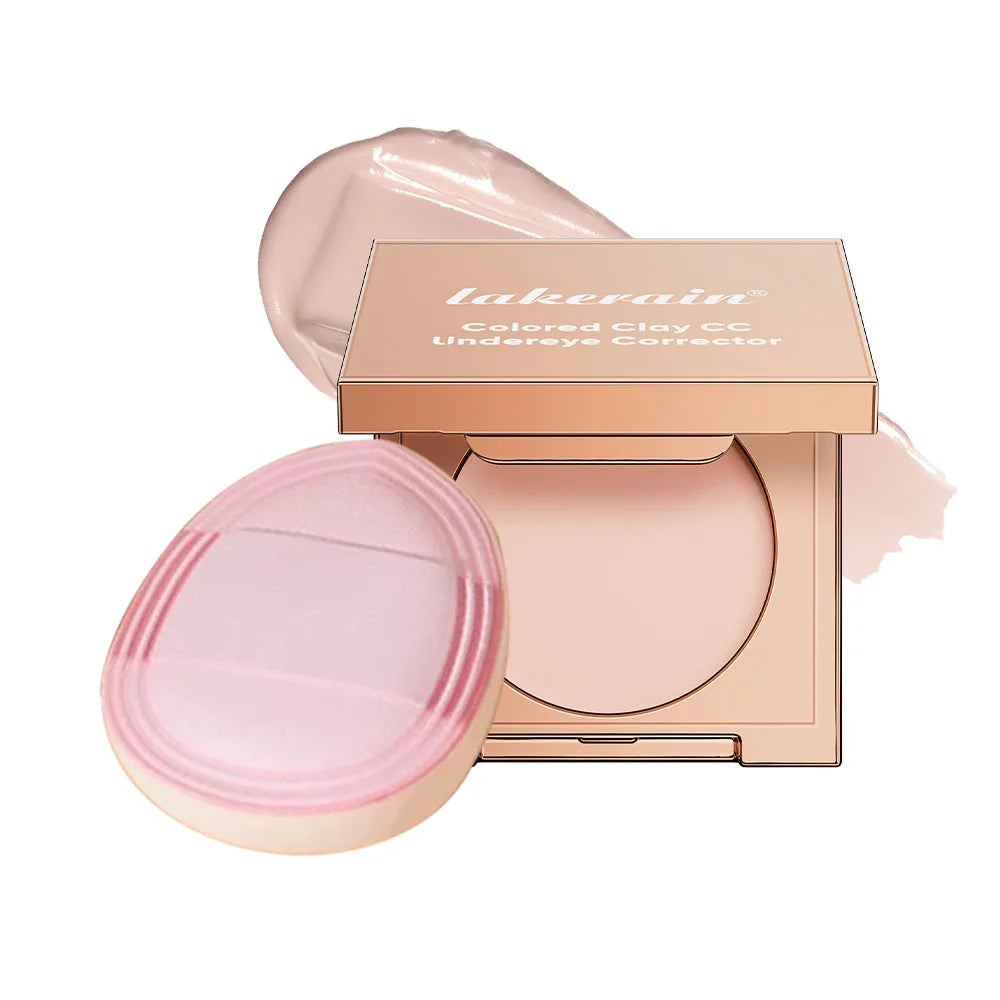 Colored CC Undereye Corrector Concealer With Puff Cover Dark Circles Acne Pores Long Lasting Eyes Korean Makeup Brightening Skin Oasis Select SET 3