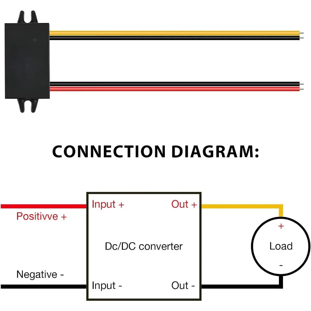 12V To 5V 3A Buck Converter Module Reduced Voltage Regulator Car Power Output Power Adapter Wire Interface For Car LED Display Oasis Select