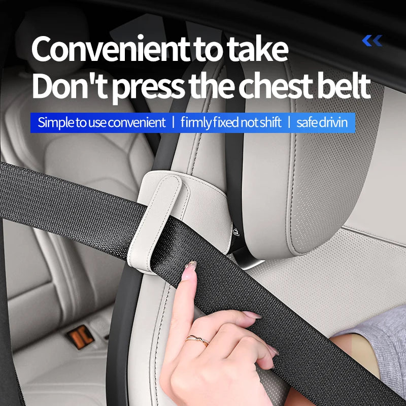 PU Leather Car Seat Belt Adjuster Clip & Fixing Holder