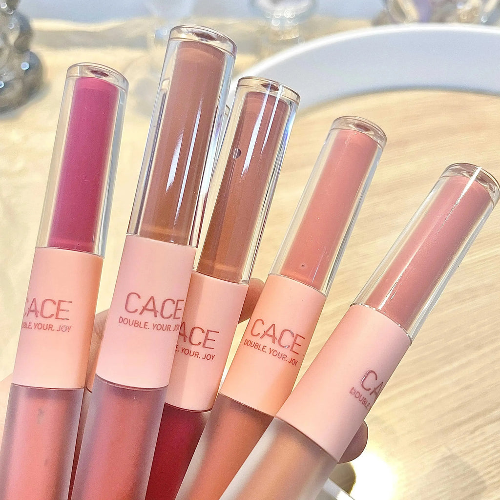 CACE Double-Head Matte Velvet Liquid Lipstick & Lip Glaze