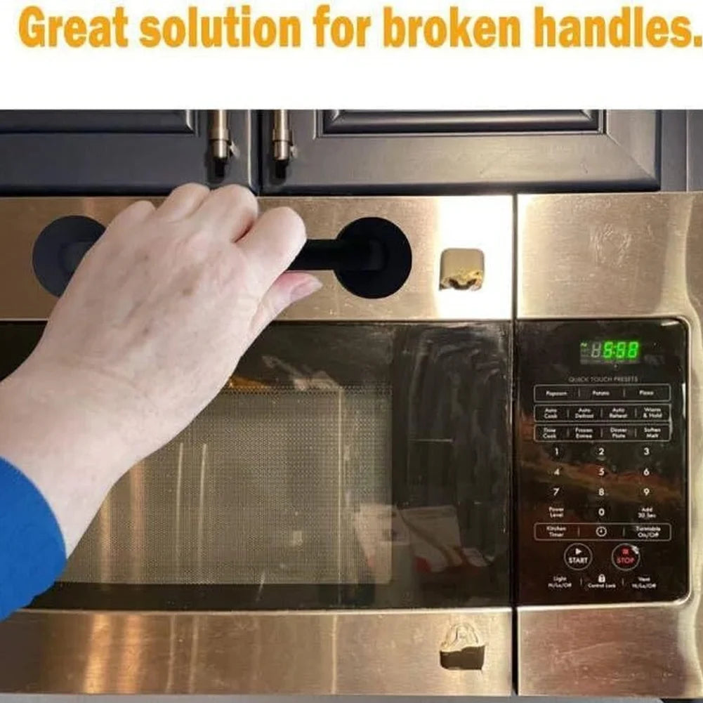 Strong Magnet Black Aluminum Handle For Refrigerator Door Microwave Oven Dishwasher Smooth Metal Kitchen Tool Oasis Select