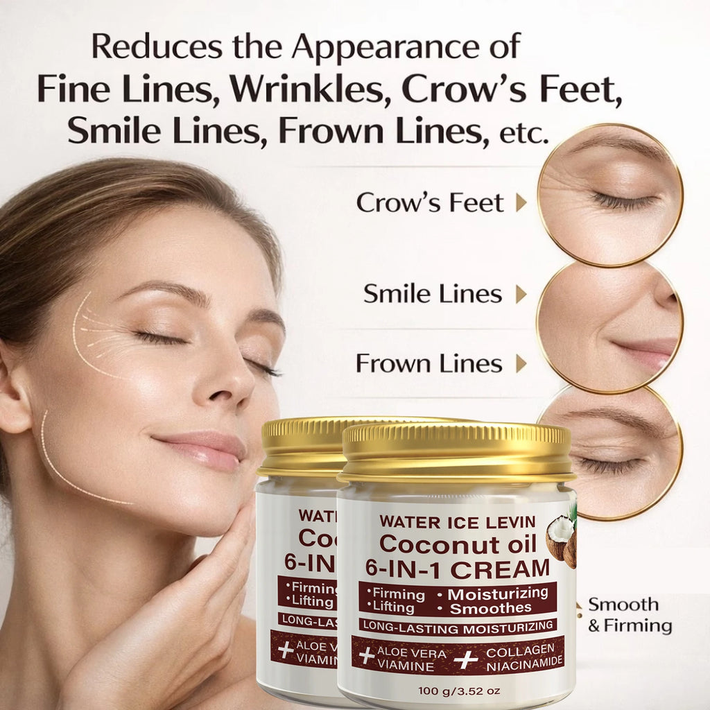 Coconut Oil 6-in-1 Face Cream – Collagen & Aloe Vera Face Moisturizer Cream Oasis Select