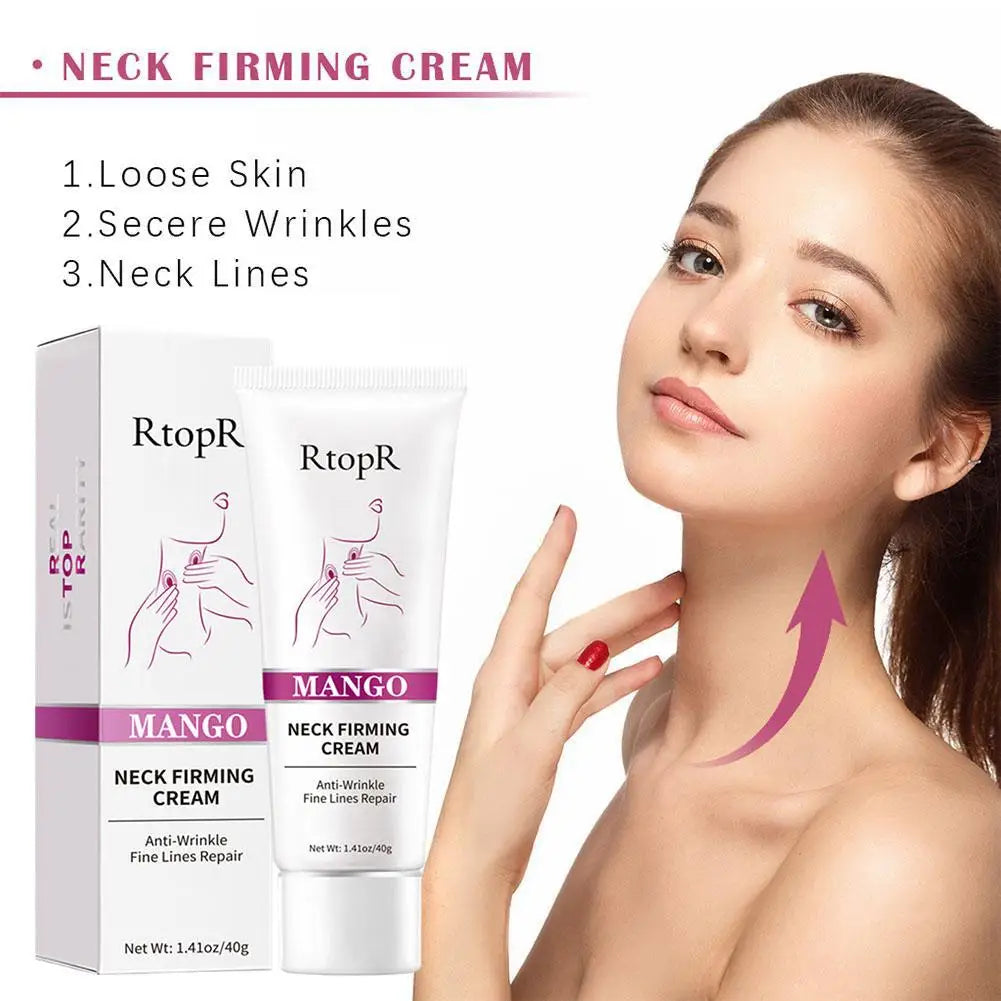 Collagen Neck Firming Cream Mango Natural Essence Neck Cream Nourishing Moisturizes Rejuvenation Lift Tighten Neck Skin Care 40g Oasis Select