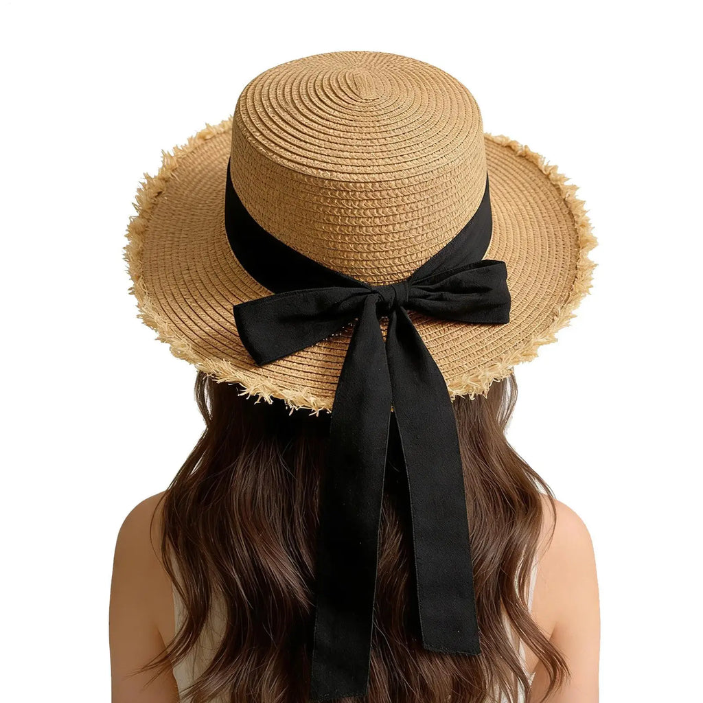 Big Brim Summer Straw Sun Hat Panama Hats Grass Knitted Gift Hat Breathable Leisure Straw Hat Beach Caps For Sun Protection Oasis Select
