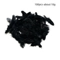 100PCS Small Goose Feathers for DIY Crafts 5-8cm Coloed Swan Plumes Wedding Party Handicraft Accessories Dream Catcher Feathers Oasis Select Black