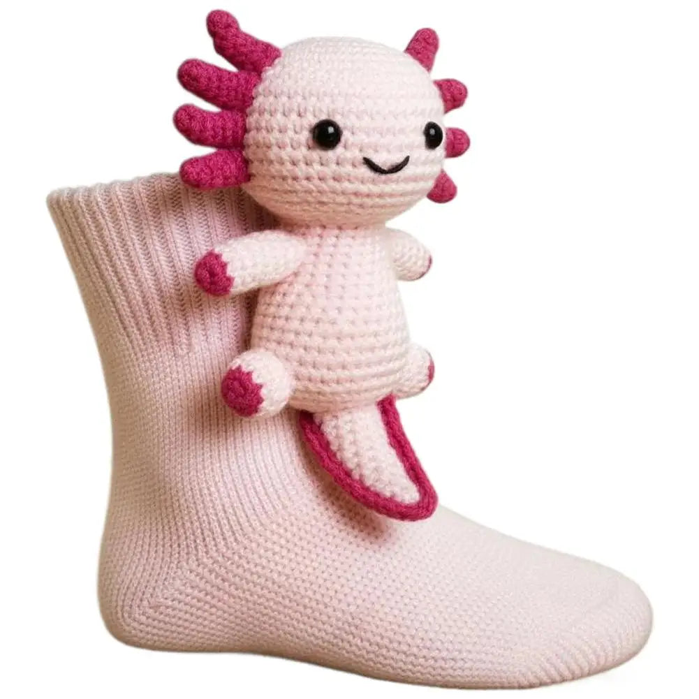 3D Knit Animal Socks Cute Floor Socks Hand Crocheted Double Layer Warm Sock with Cute Rabbit Panda Animals Christmas Gifts Oasis Select 05 35-39