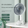 Portable Clip Fan USB Rechargeable 3-gears Wireless Electric Handheld Fan Clip Circulator Cooling Fan For Camping Desktop Office Oasis Select Charging model