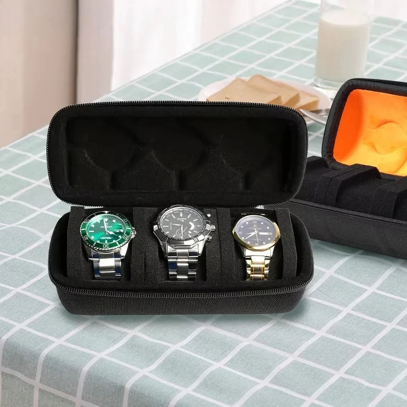 Travel Case for Watch with 3 Slots Rigid High-Quality Watch Storage Organizer Protective Box for Jewelry And Accessories Oasis Select