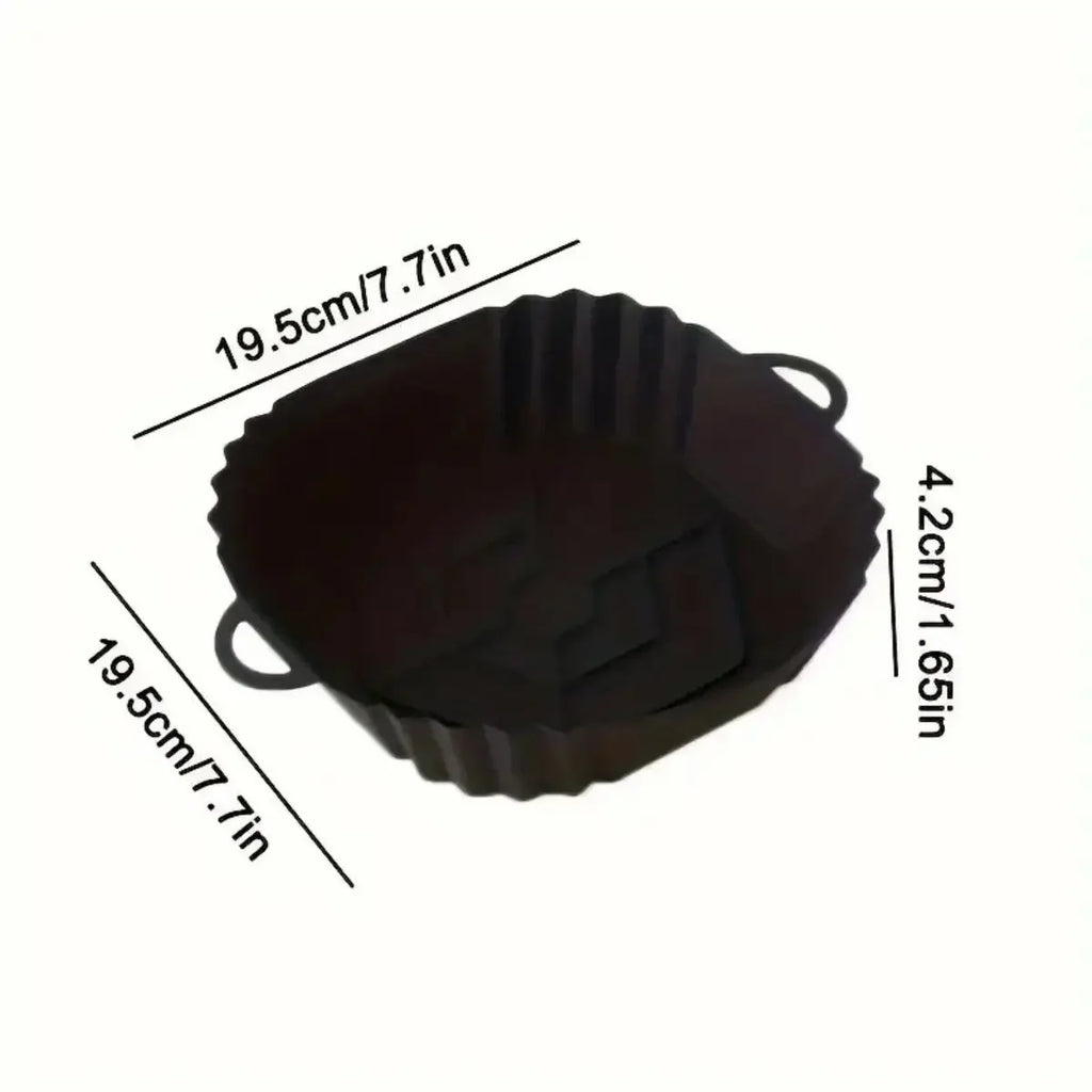 1pc Reusable Silicone Air Fryer Liner—Foldable, Non-stick Baking Mat—Heat Resistant, Kitchen Cooking Accessory Oasis Select