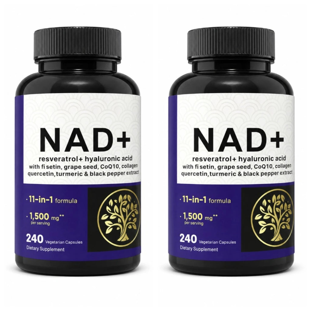 NAD+ Resveratrol Hyaluronic Acid 11-in-1 Supplement 240 Caps