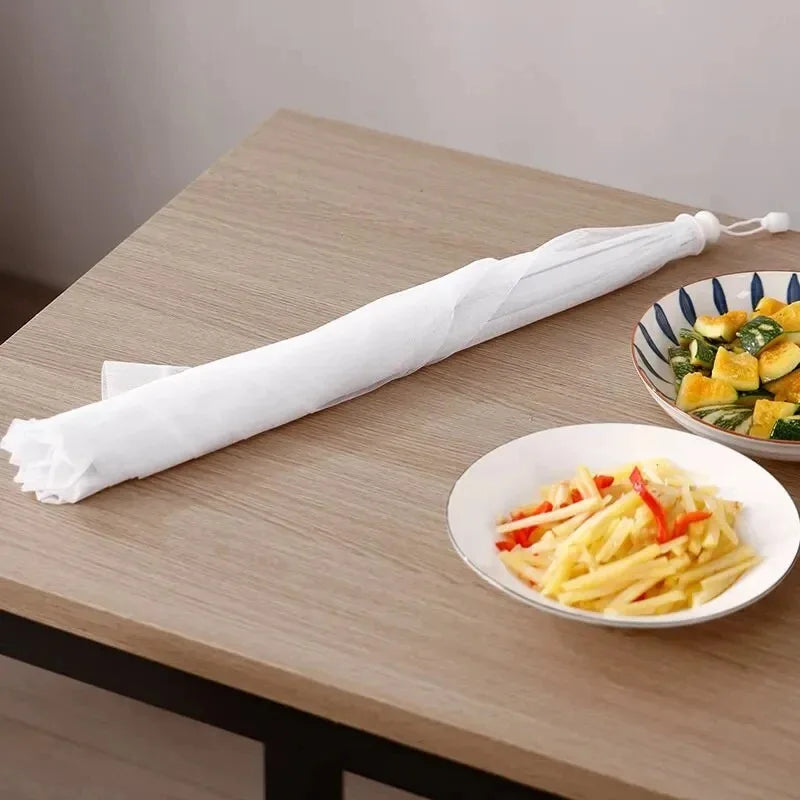 White Food Cover Mesh Folding Washable Flies Tables Cover Insect Proof Protective Dish Covers Home Kitchen Storage Accessaries Oasis Select