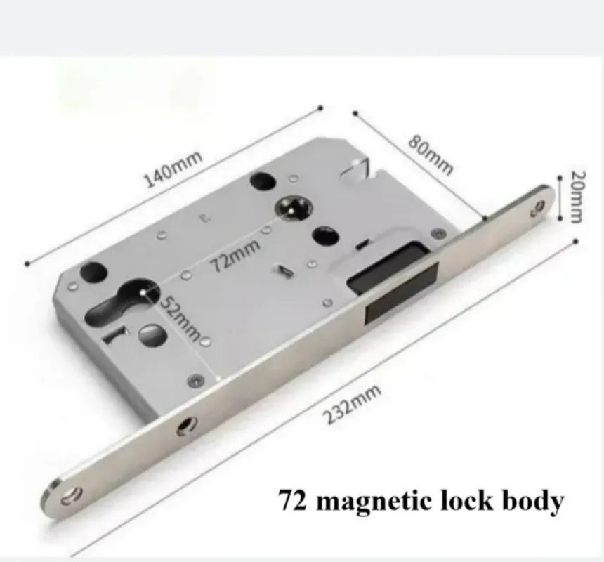 Mid Ancient Style Bedroom Split Lock Universal Door Silent/magnetic Lock Indoor Room Retro Wooden Door Handle Lock Oasis Select