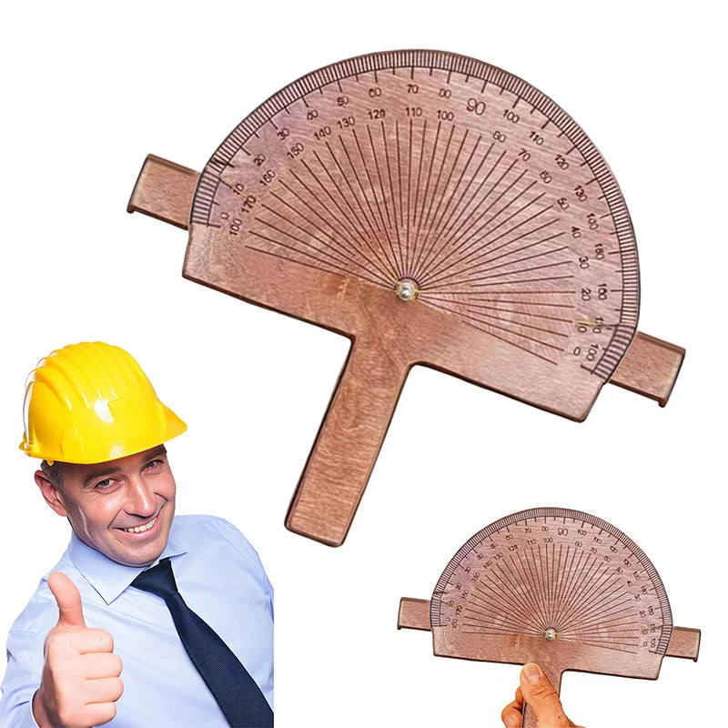 Custom Engraved Exquisite Handcrafted Birch Wood Protractor Precision Angle Finder for Educational And Creative Tools Oasis Select Default Title