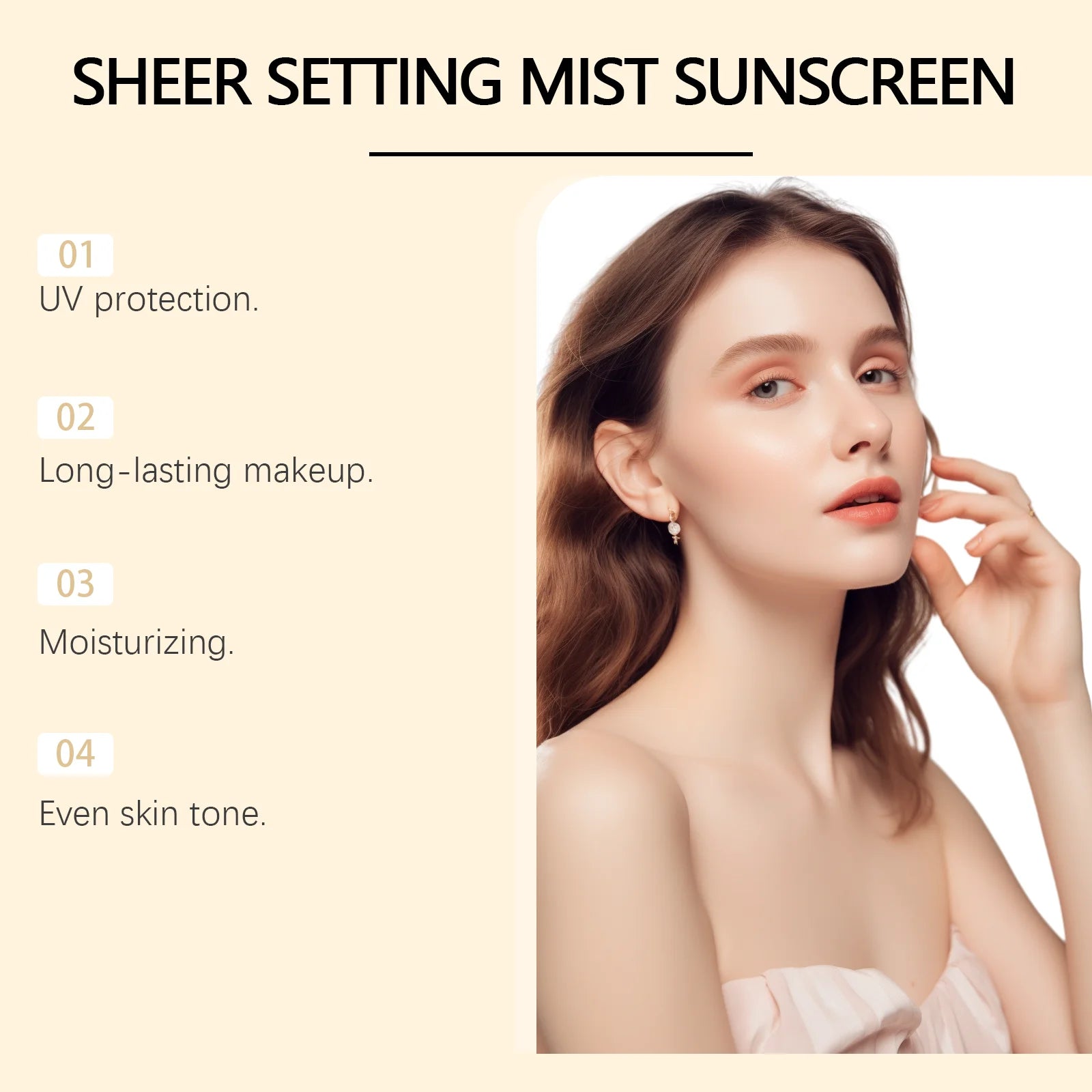 Spf 50+ Makeup Setting Spray Oil Control Natural Refreshing Waterproof Lasting Makeup Fixer Sun Protection Face Mist Cosmetics Oasis Select