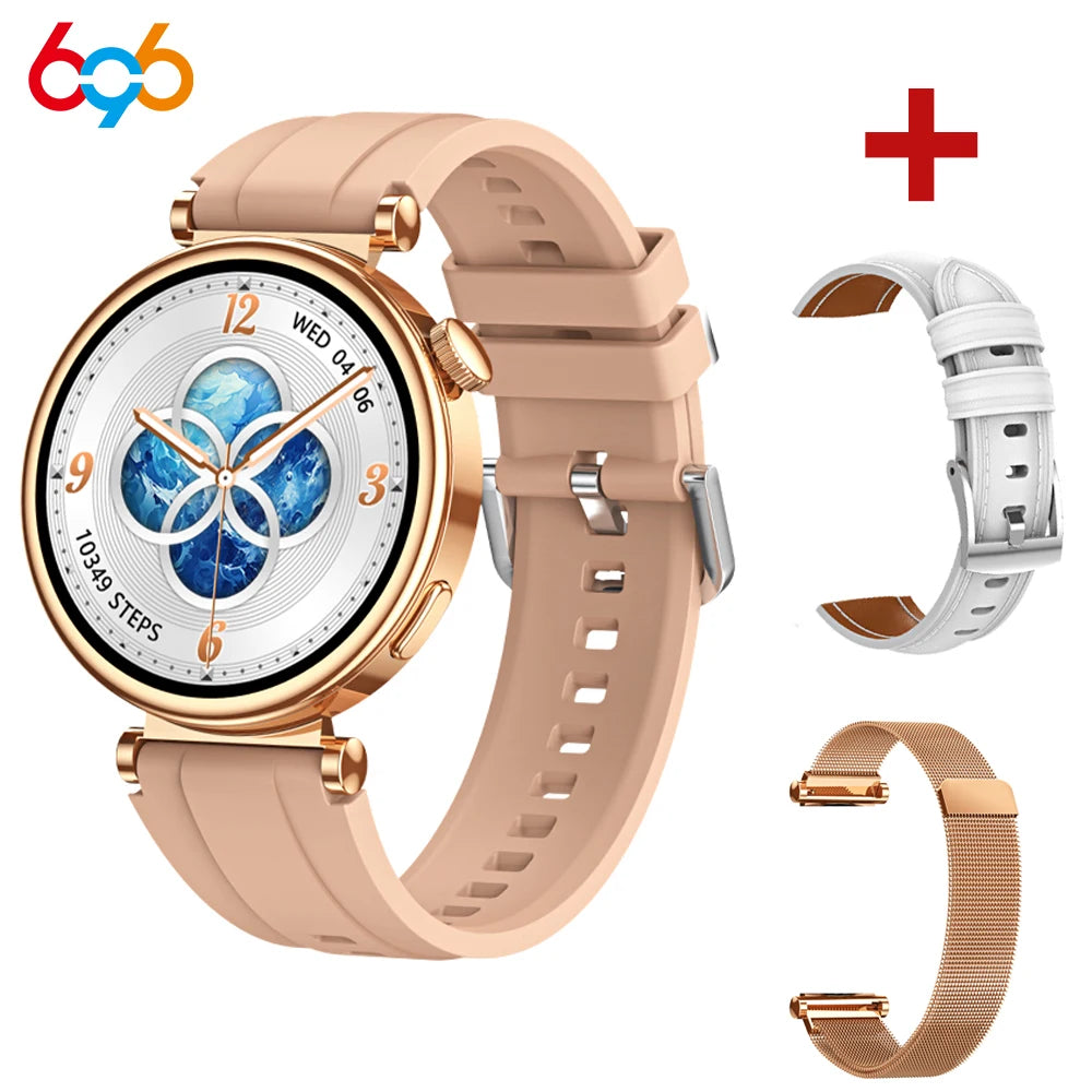 Fashion Women 1.3" AMOLED Screen Smart Watch IP68 Waterproof Sports Fitness Blue Tooth Call Smartwatch Lady NFC Music Heart Rate Oasis Select GDPIS A GDM