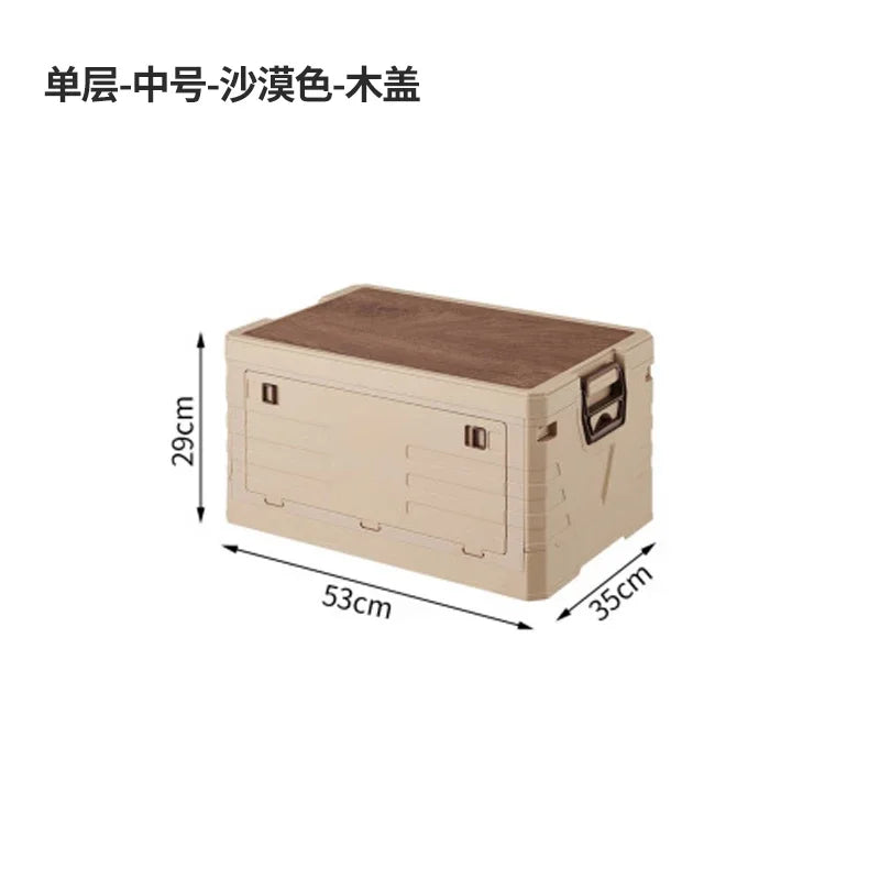 Multi-functional Outdoor storage box Household dustproof portable foldable large camping side door storage box Car finishing box Oasis Select 1st Floor Desert
