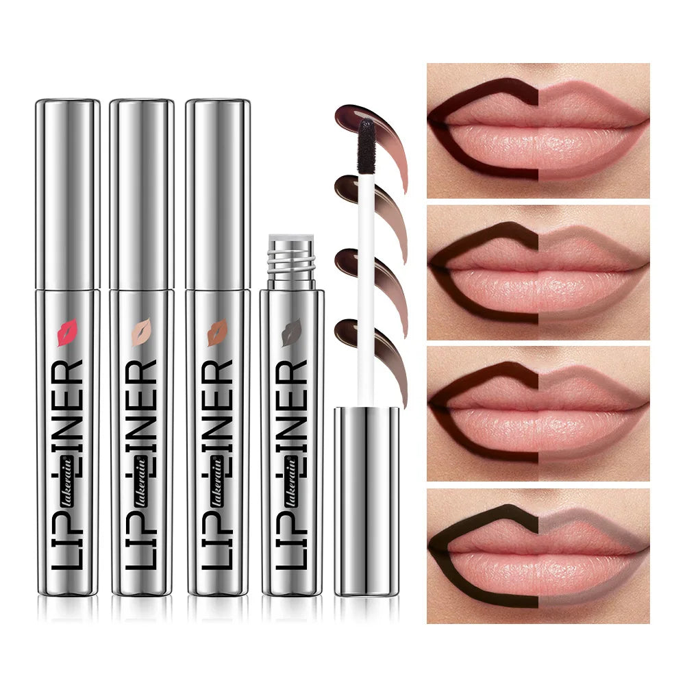 Lipliner Peel Off Lip Liner Stain Peel Off Lip Liner Tattoo Waterproof Matte Long-Lasting Brown Nude Lip Color Cosmetics Makeup Oasis Select