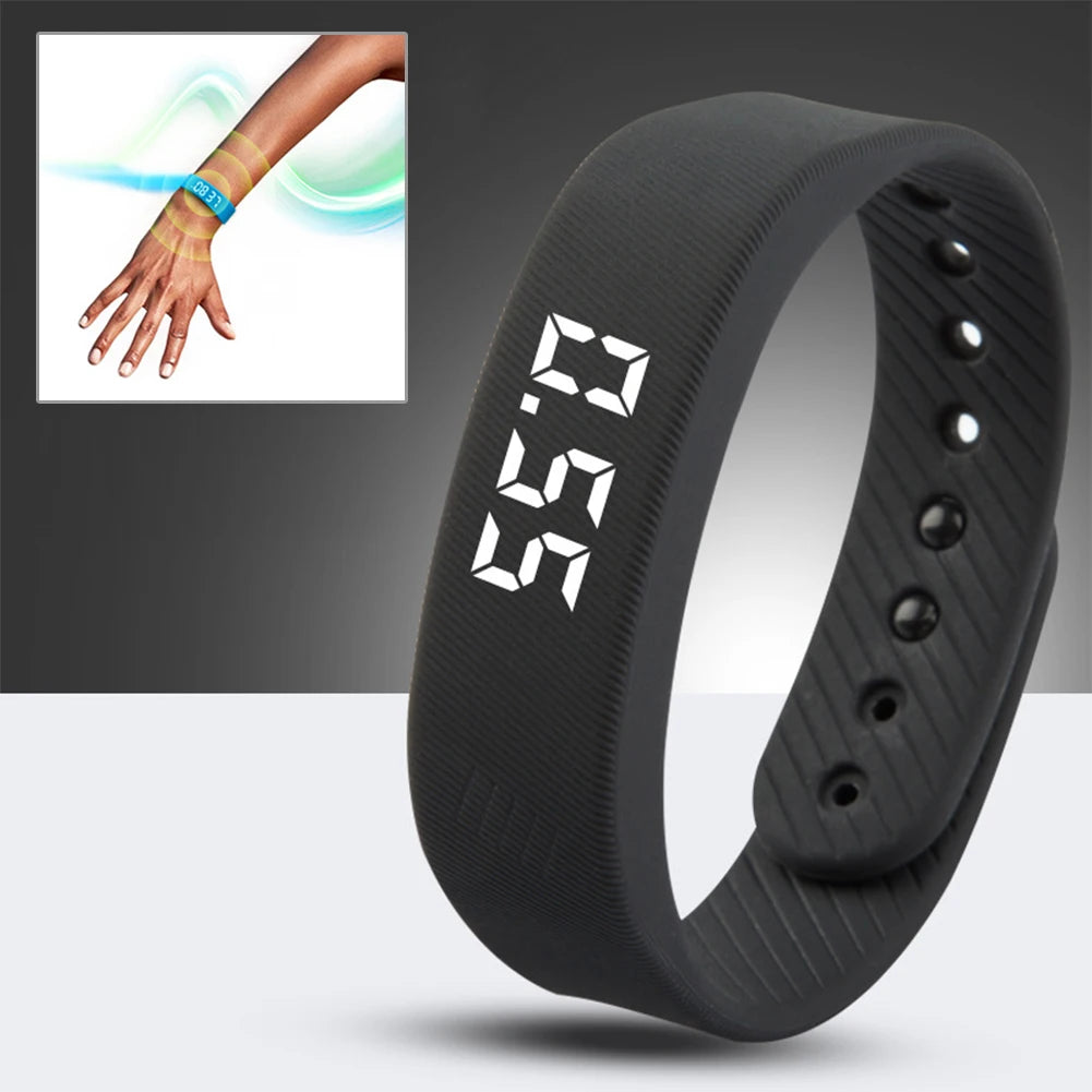 LED Digital Smart Wristbands Waterproof Smart Clock Smartband With Running Pedometer Monitor Smart Band Vibration Alarm Reminder Oasis Select
