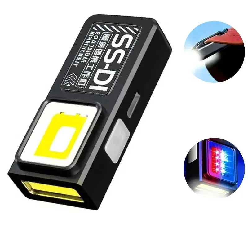 Mini COB LED Flashlight – 800 Lumen, Rechargeable & Waterproof EDC