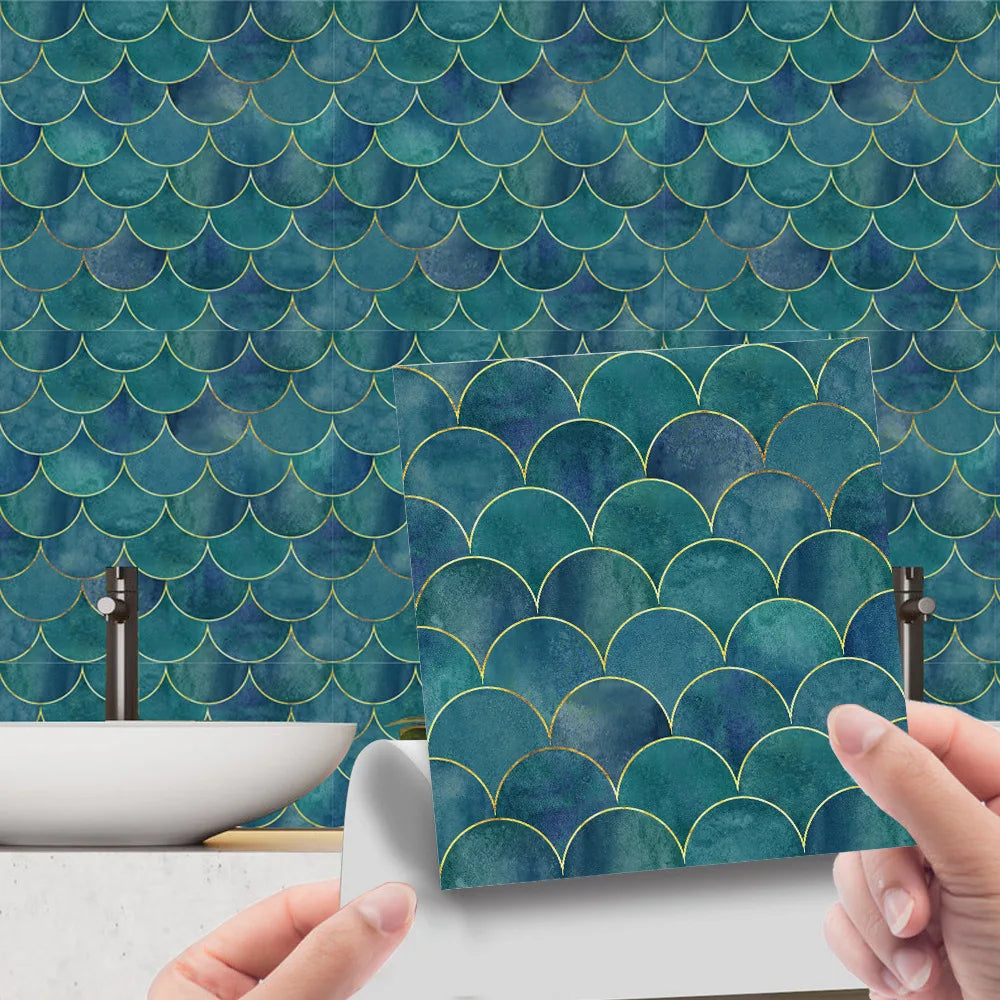 Crystal tiles pasted mosaic wall pasted retro tiles tiles pasted simple kitchen stove stickers pvc wall stickers Oasis Select CRY017 20pcs-20x20cm