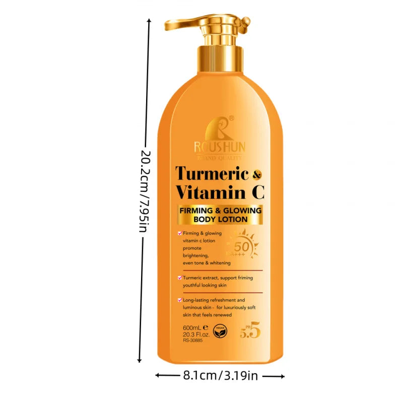 ROUSHUN Turmeric Vitamin C SPF50 Sunscreen Body Lotion 2-in-1