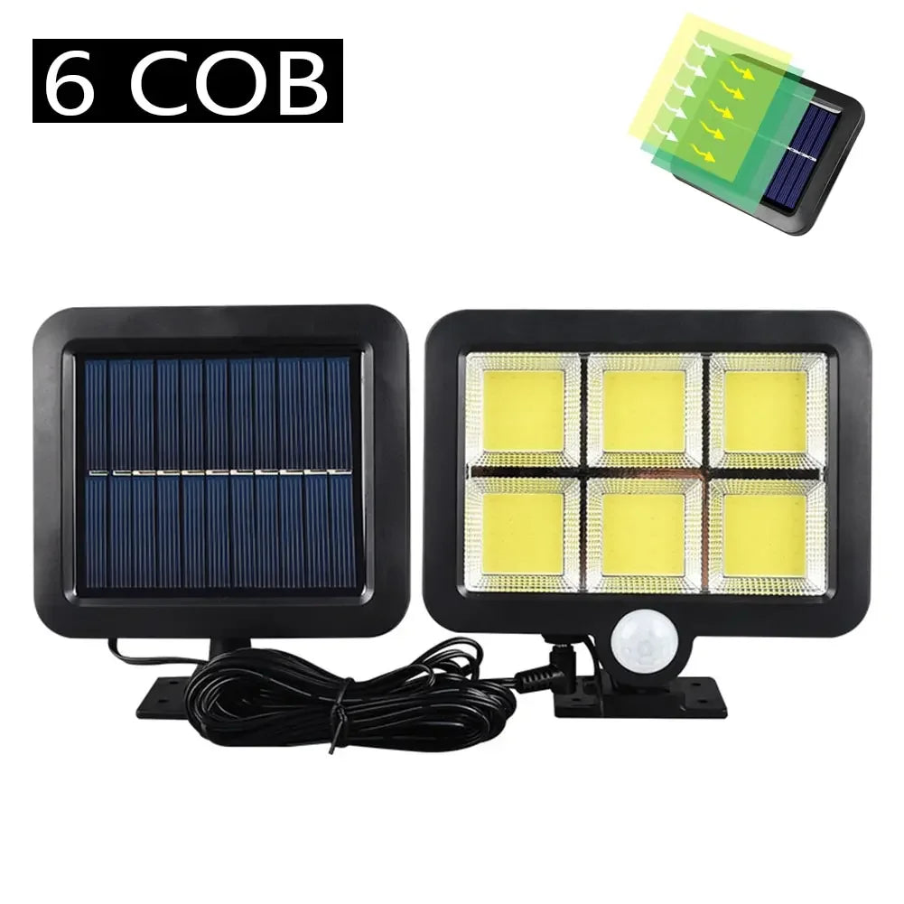 1/4/6 COB Outdoor Solar Light with Motion Sensor 3 Lighting Mode IP65 Waterproof for Patio Garage Courtyard Security Wall Light Oasis Select 6 COB