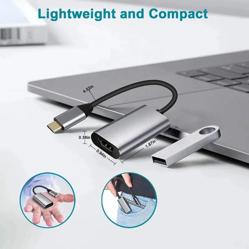 USB Type C to HDMI-compatible Cable USB C to HDMI Converter 4K USB 3.1 HDTV Cable Adapter for MacBook Chromebook Samsung Xiaomi Oasis Select