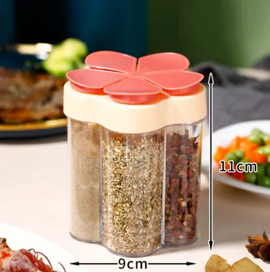 Seasoning Jar Plastic Container Seasoning Bottle Spice Organizer Outdoor Camping Seasoning Container Kitchen Gadget Sets Oasis Select Red