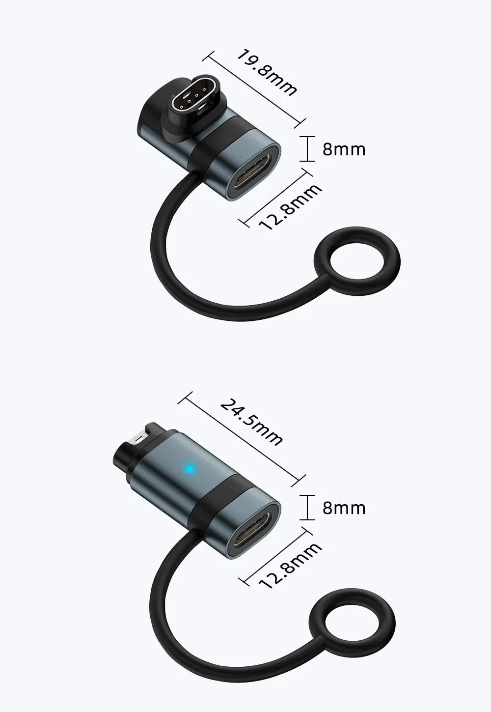 USB-C Adapter for Garmin Fenix 8 7 6, Tactix, Lily 2 Charger Smartwatch Charging Adapter Oasis Select