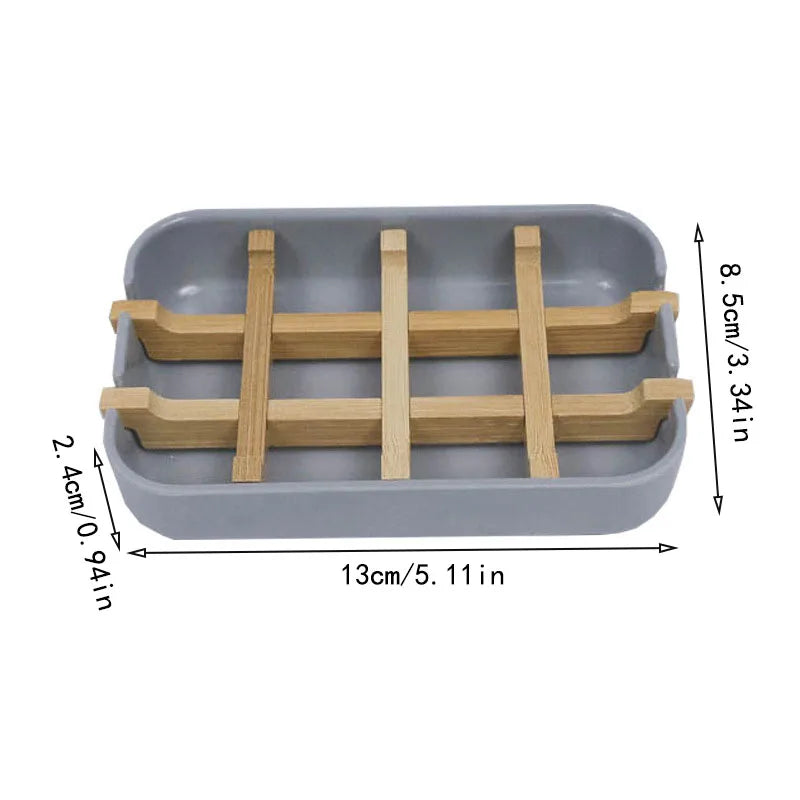 Bamboo wooden soap dish, bathroom soap rack, shower soap rack, sink deck, bathtub, shower tray Oasis Select