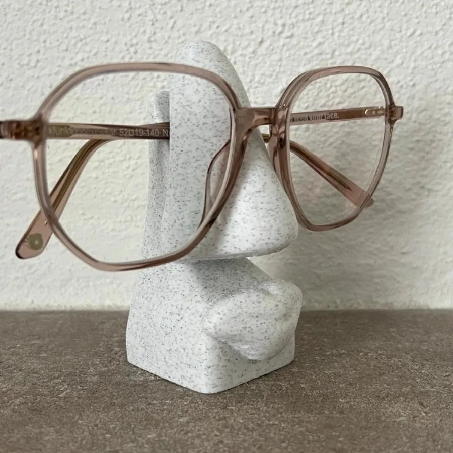 Nose Lips Shape Eyeglasses Stand Holder Eyewear Display Creative Desk Decor Decorative Glasses Stand Abstract Face Sculpture Oasis Select