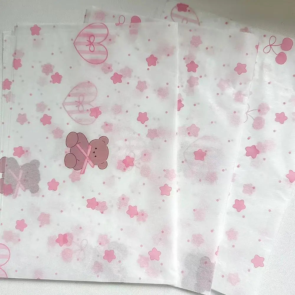 Ins Pink Wavy Dots Snow Pear Paper Gift Wrapping Paper Small Fresh Bouquet Wrapping Paper Gift Paper Diy Handmade Materials Oasis Select Style D