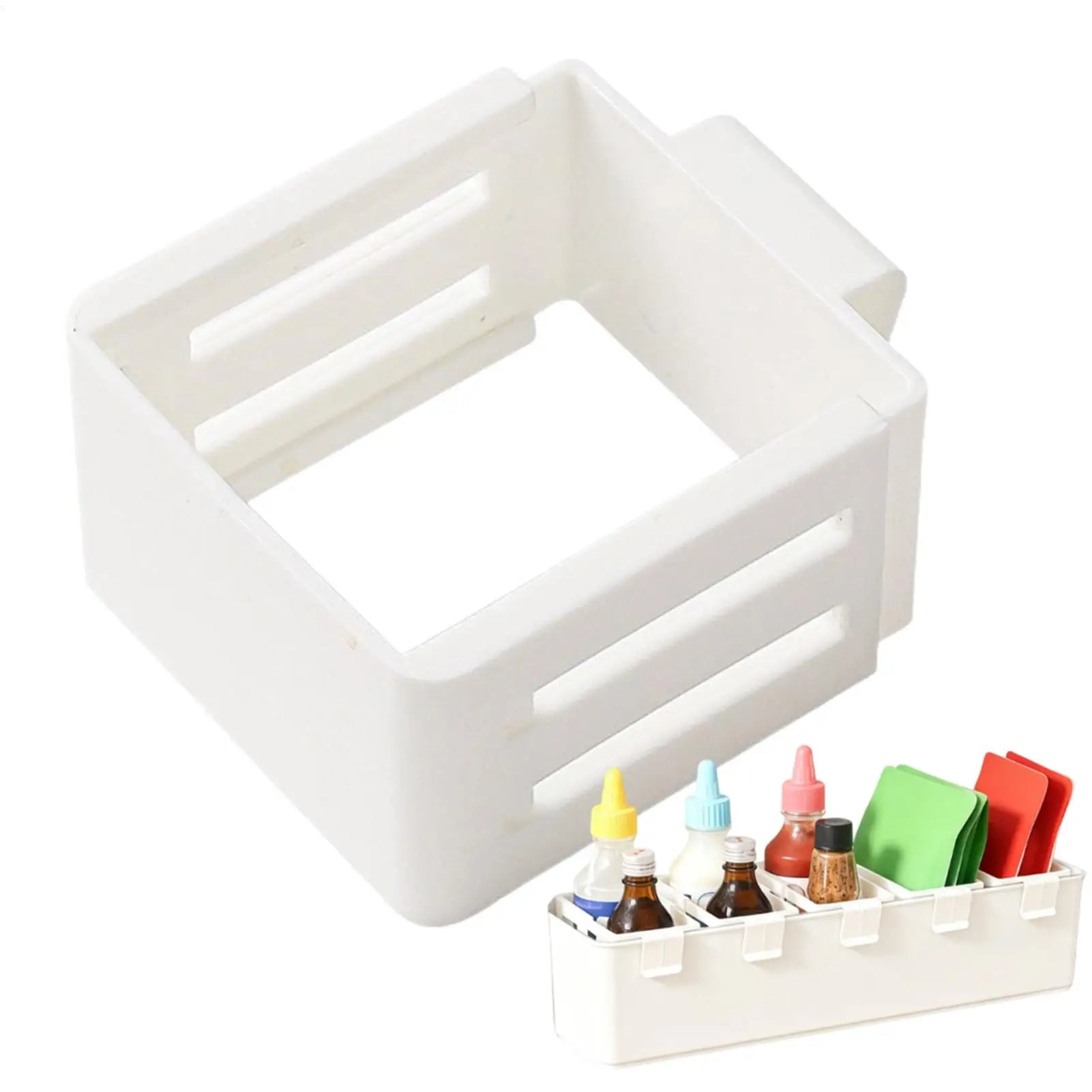 1PC Refrigerator partition plate Retractable Hanging Box Refrigerator Adjustment Snap-on Side Door Sauce Bag Snack Organize Oasis Select