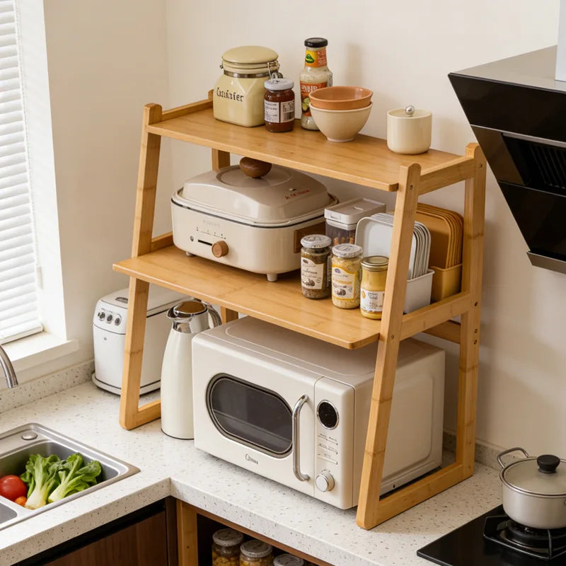 Kitchen Microwave Oven Shelf Household Multi-layer Oven Stand Desktop Countertop Rice Cooker Storage Shelf Oasis Select