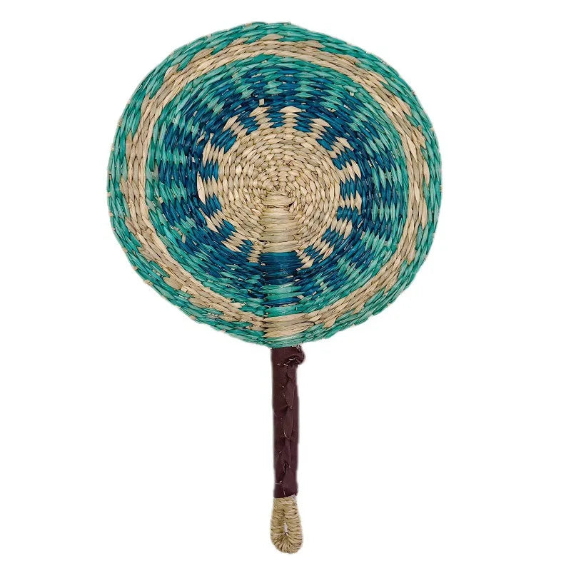 Handwoven Straw Fan – Boho Wall Decor, Wedding & Party