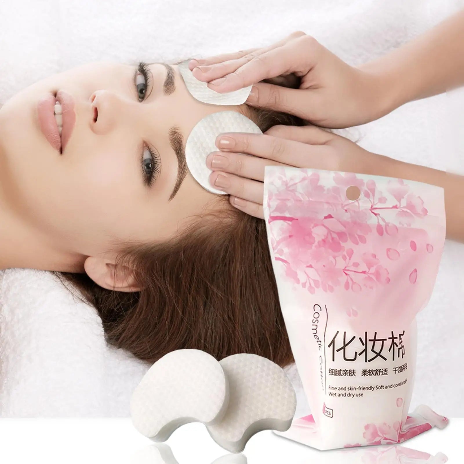 Disposable 100/200PCS Cosmetic Wipes Nail Art Cleaning Round Pads Soft Daily Supplies Facial Cotton Makeup Remover Tools Oasis Select