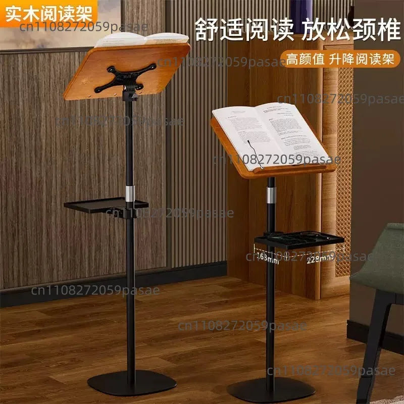 Floor Standing Reading Stand Tablet Holder Adjustable Book Stand for Reading Painting and Morning Study with Stand Up Desk Oasis Select