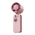 Portable Electric Fan Digital Display Foldable Silent Fans 199 Speed Adjustable Powerful Air Blower for Outdoor Travel Commute Oasis Select Pink China Mainland