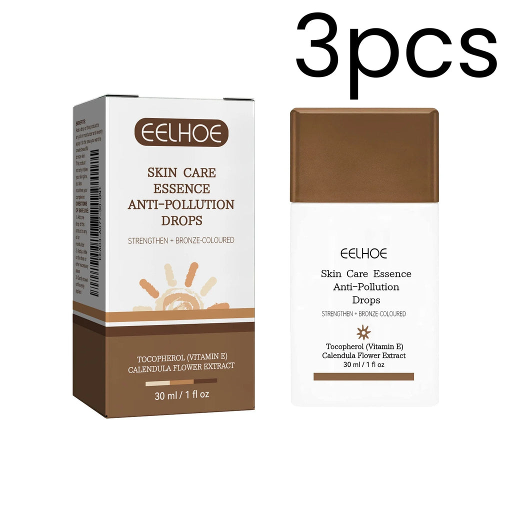 EELHOE Tanning Gel Even Skin Tone Deep Moisturizing Glowing Fast Absorbing Non Greasy Mild Ingredients Self Tanning Drops 30ml Oasis Select 3pcs